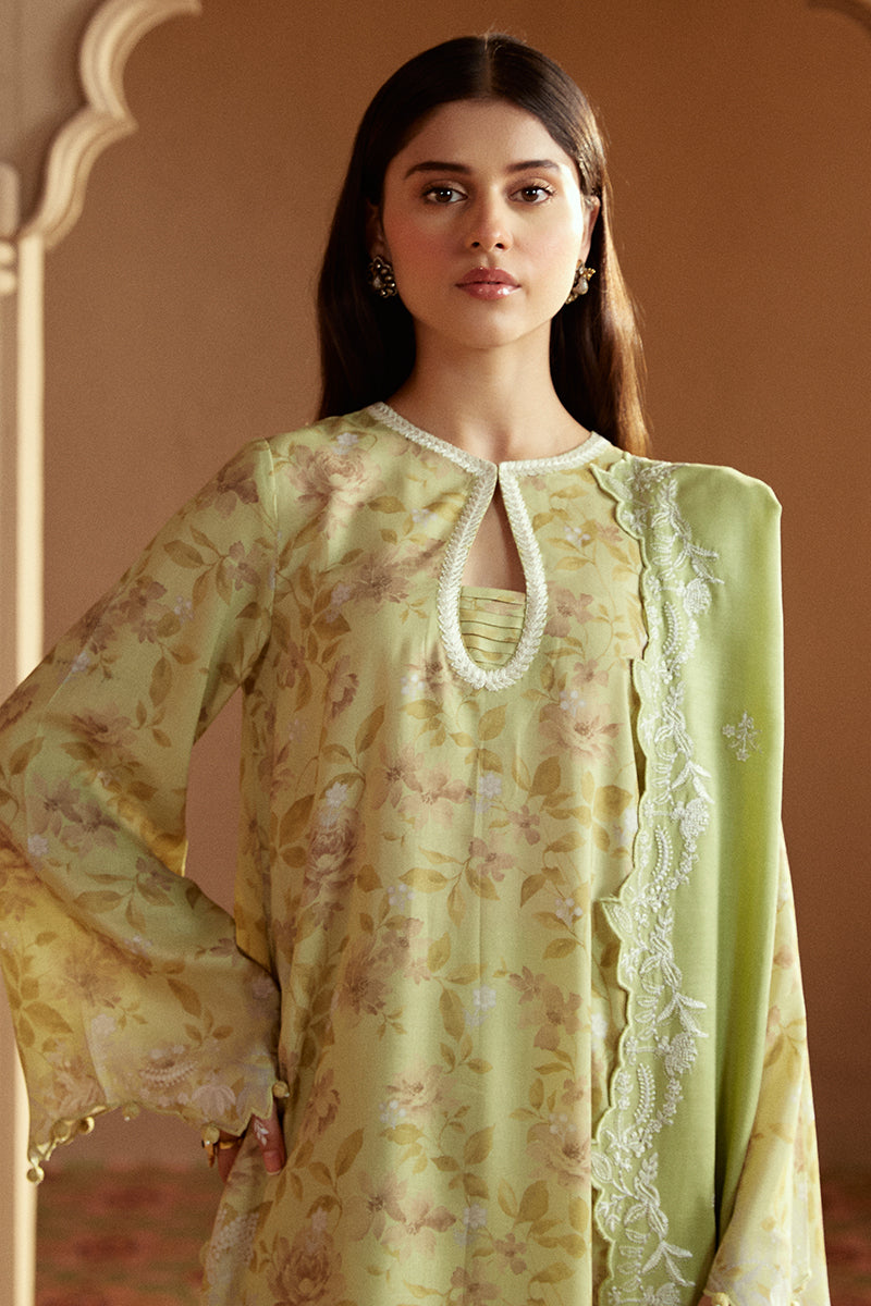 FLORAL CHARM-3 PC LINEN EMBROIDERED SUIT