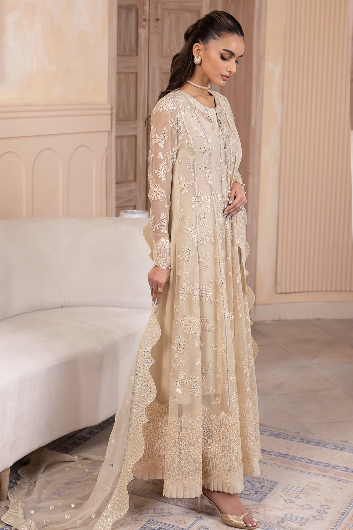 EMBROIDERED CHIFFON UC-3044