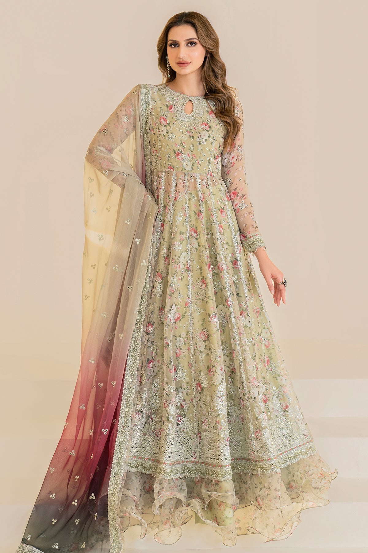 EMBROIDERED CHIFFON UC-3048