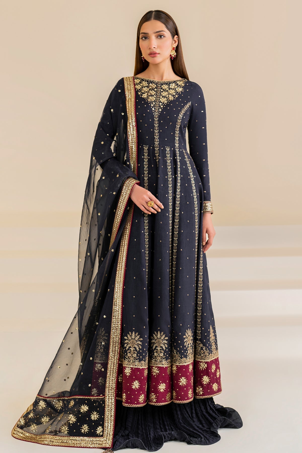 Embroidered Raw Silk UR-7019