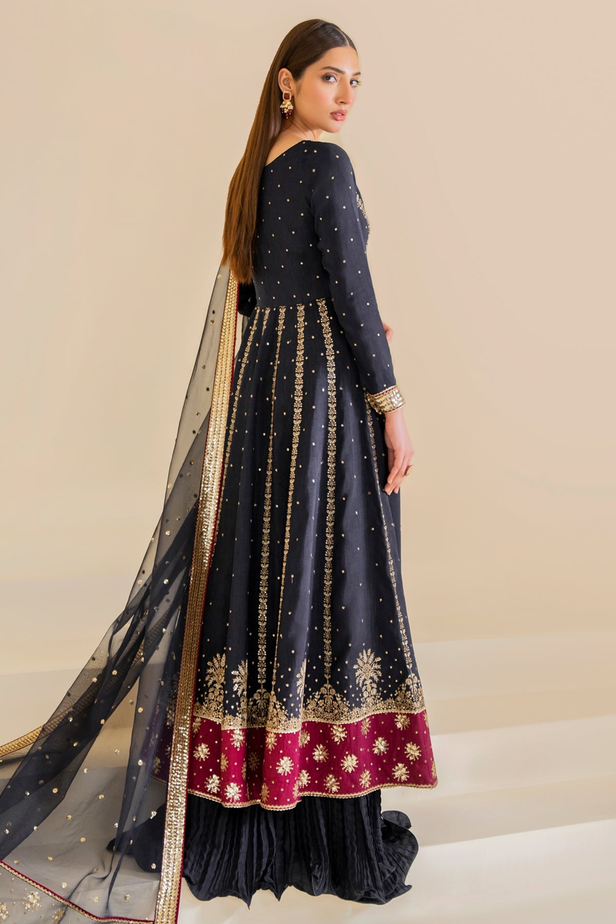 Embroidered Raw Silk UR-7019