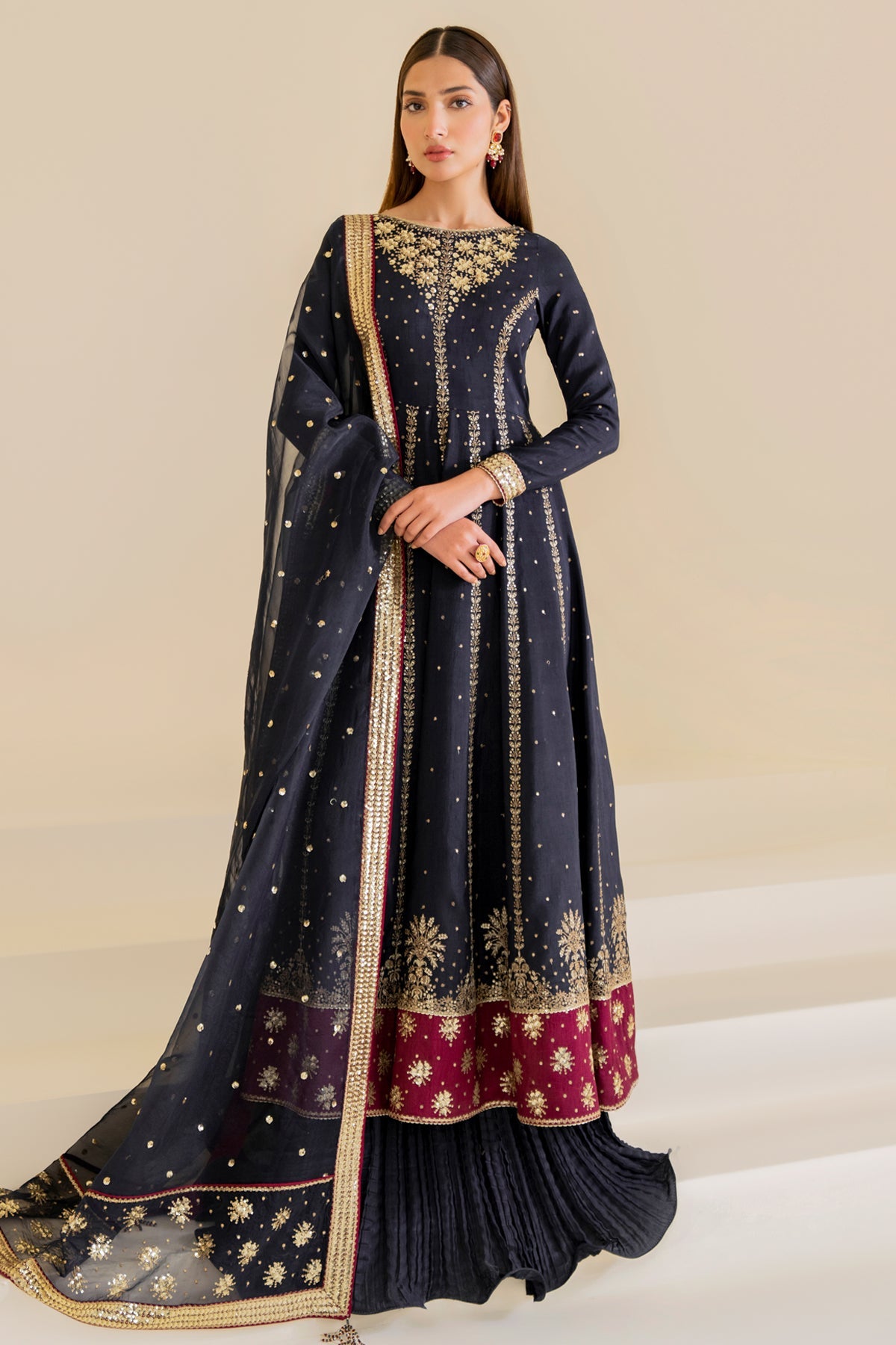 Embroidered Raw Silk UR-7019