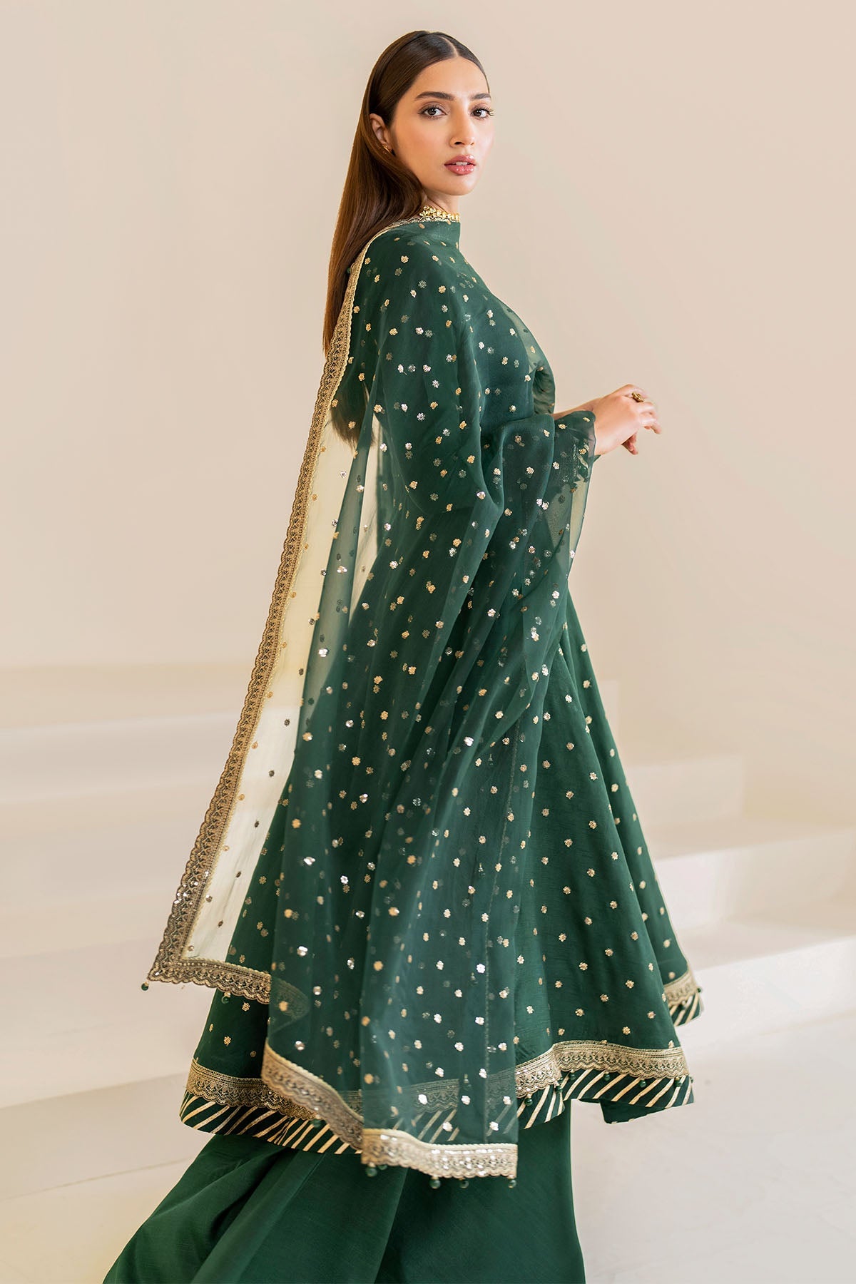 EMBROIDERED Raw Silk UR-7021