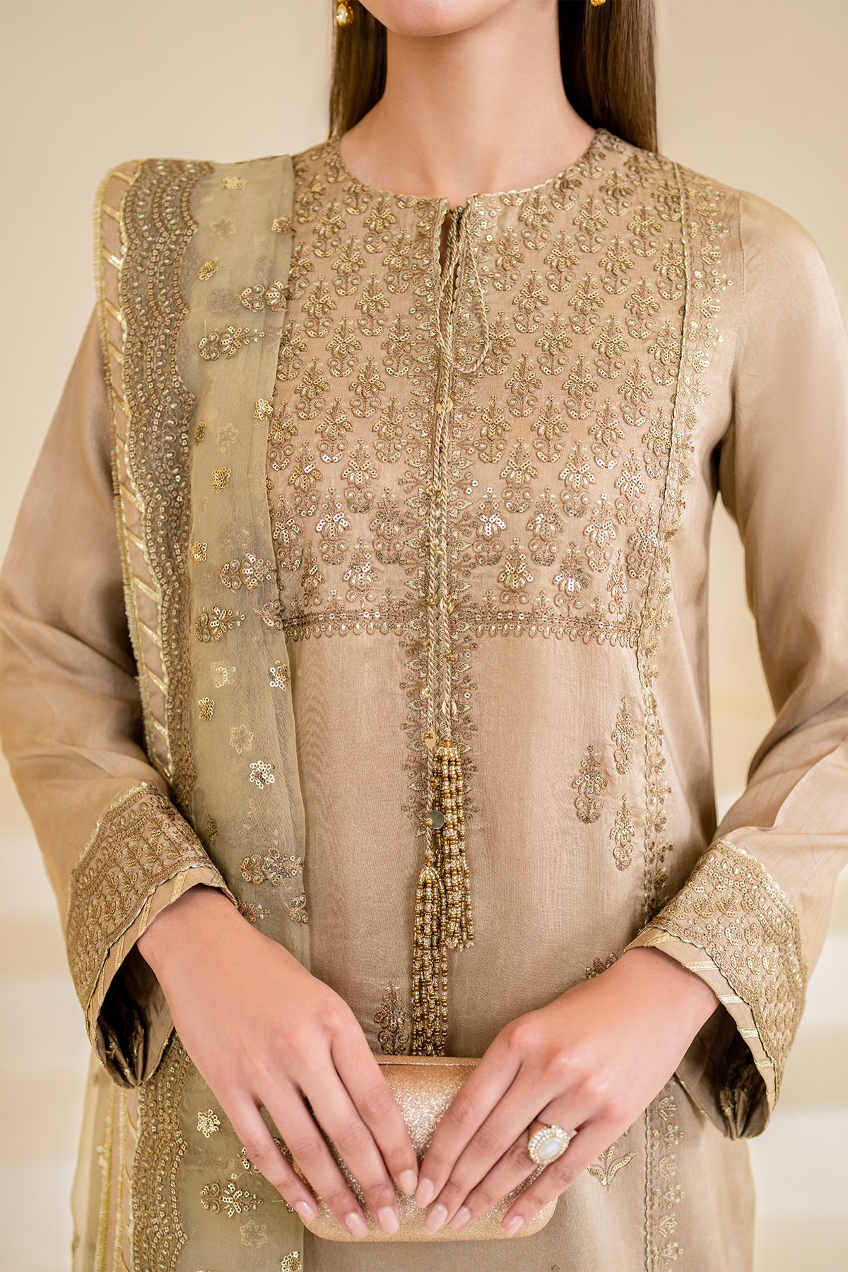 Embroidered Raw Silk UR-7024