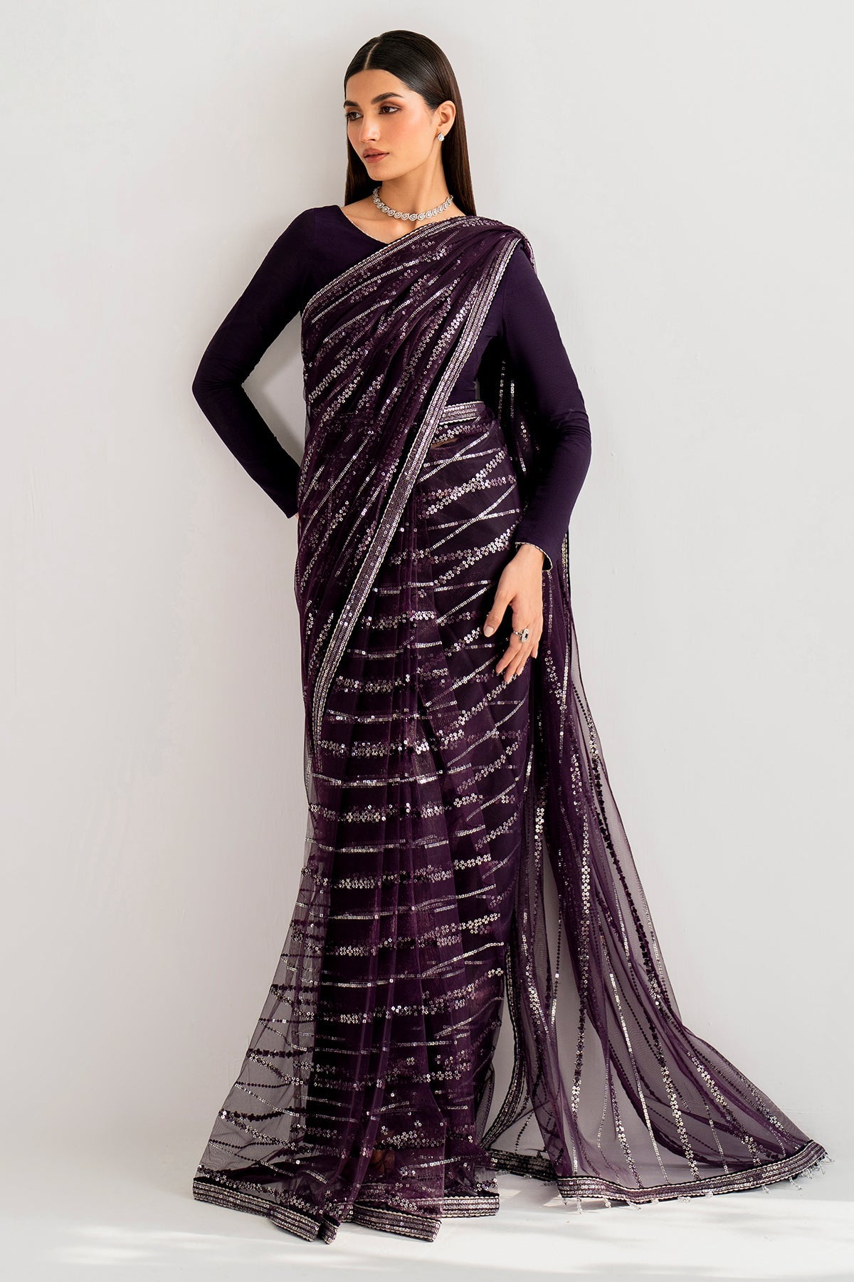 Embroidered Raw Silk UR-7026